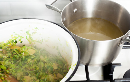 Veggie stock for Leek and Potato Soup