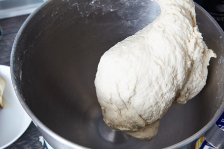 The dough is ready for homemade bread in one hour