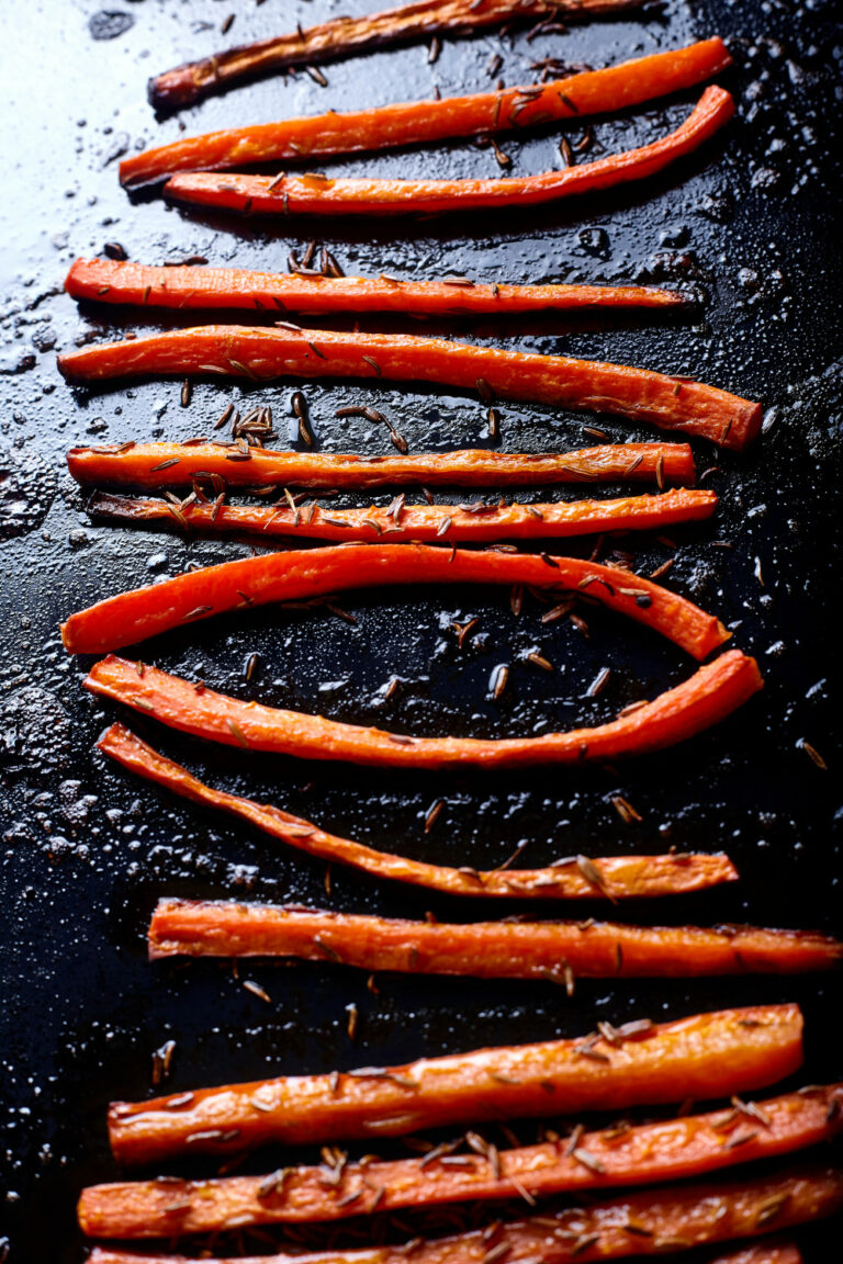 Пошаговый рецепт простой глазированной моркови с тмином