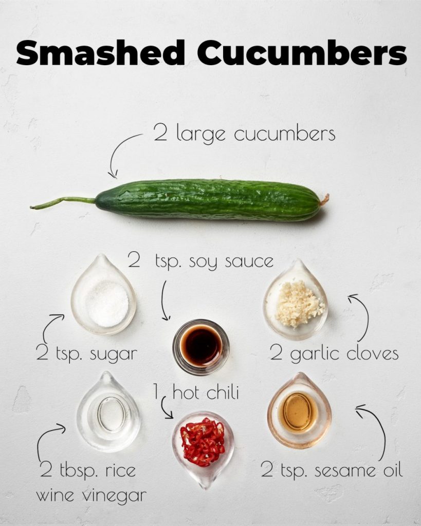 Smashed Cucumbers Ingredients