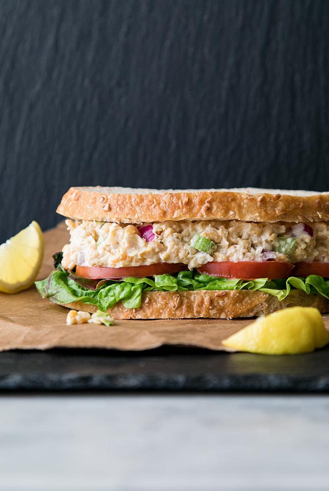 #10 Tuna and chickpea sandwich.