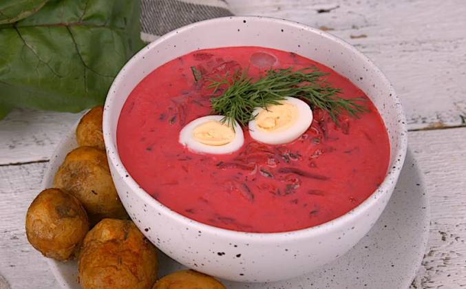 #28 Свекольный холодный суп на кефире.