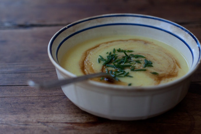 #29  Buttermilk and zucchini soup.
