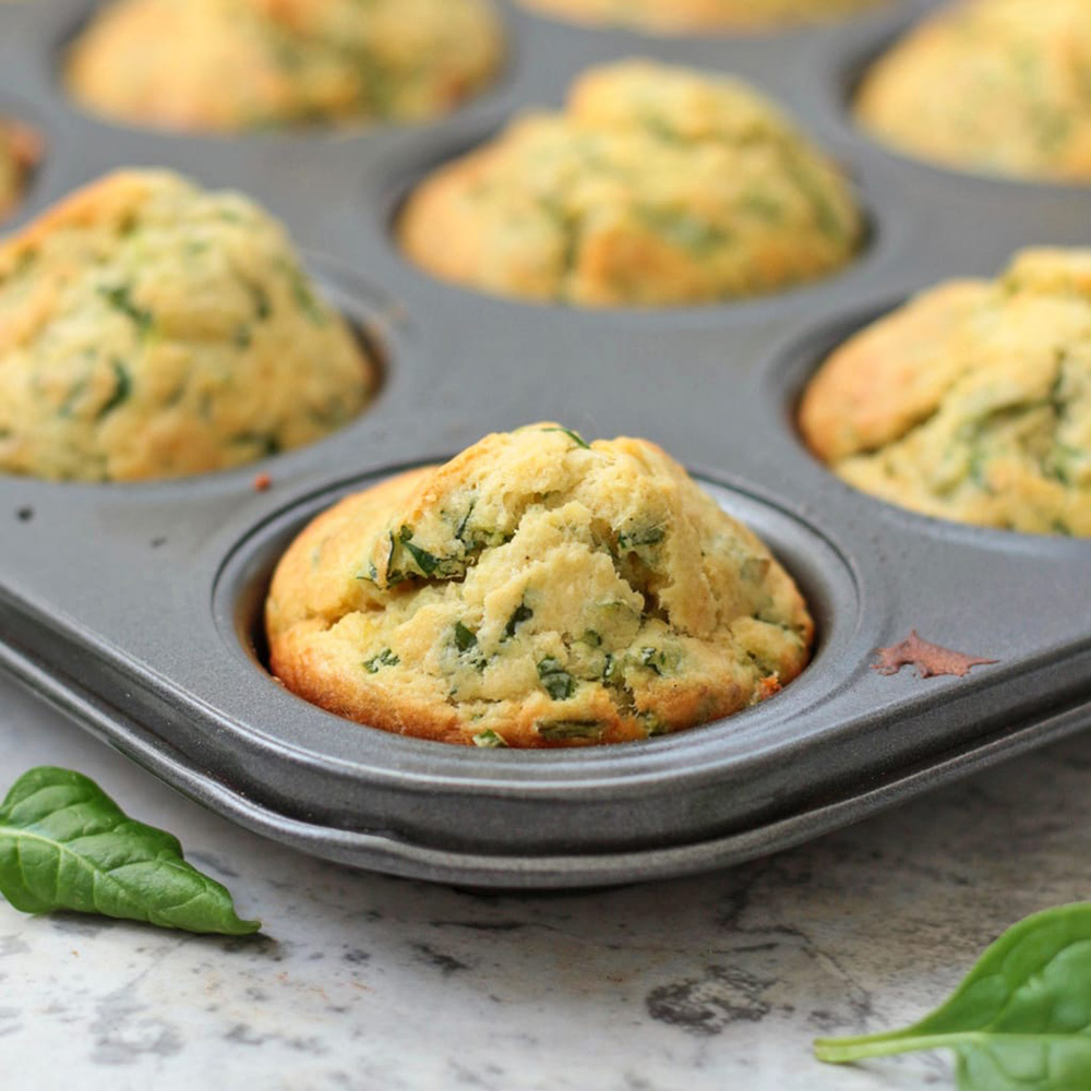 #13 Spinach muffins with cheddar cheese