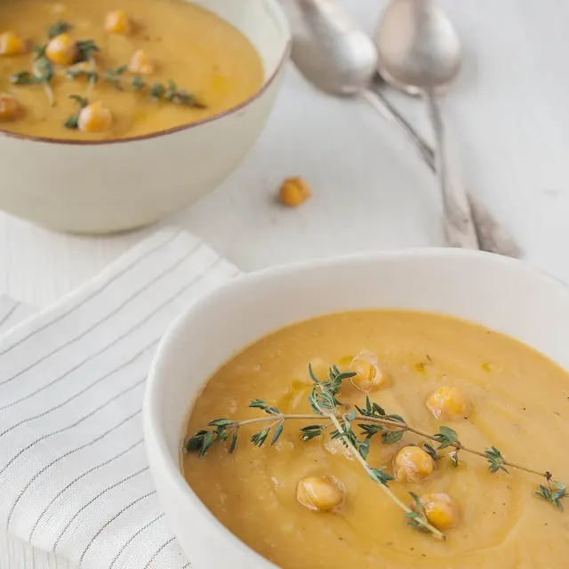 #17 Spring turnip and chickpea soup with croutons
