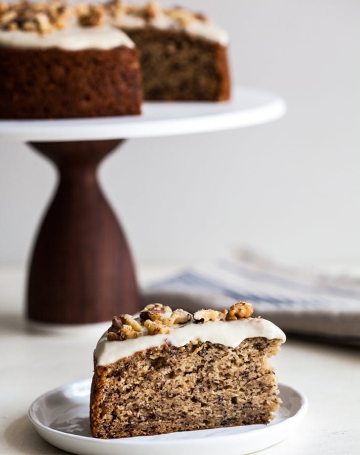 #10 Old-fashioned vegan banana cake with cashew cream frosting
