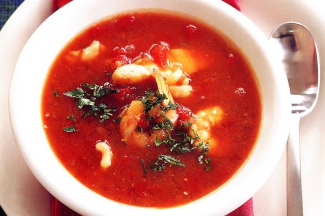 #13 Томатный суп с морепродуктами