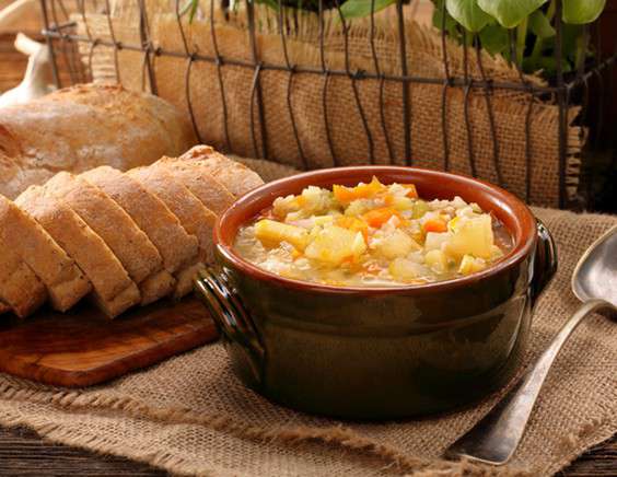 #14 Картофельный суп с патиссонами