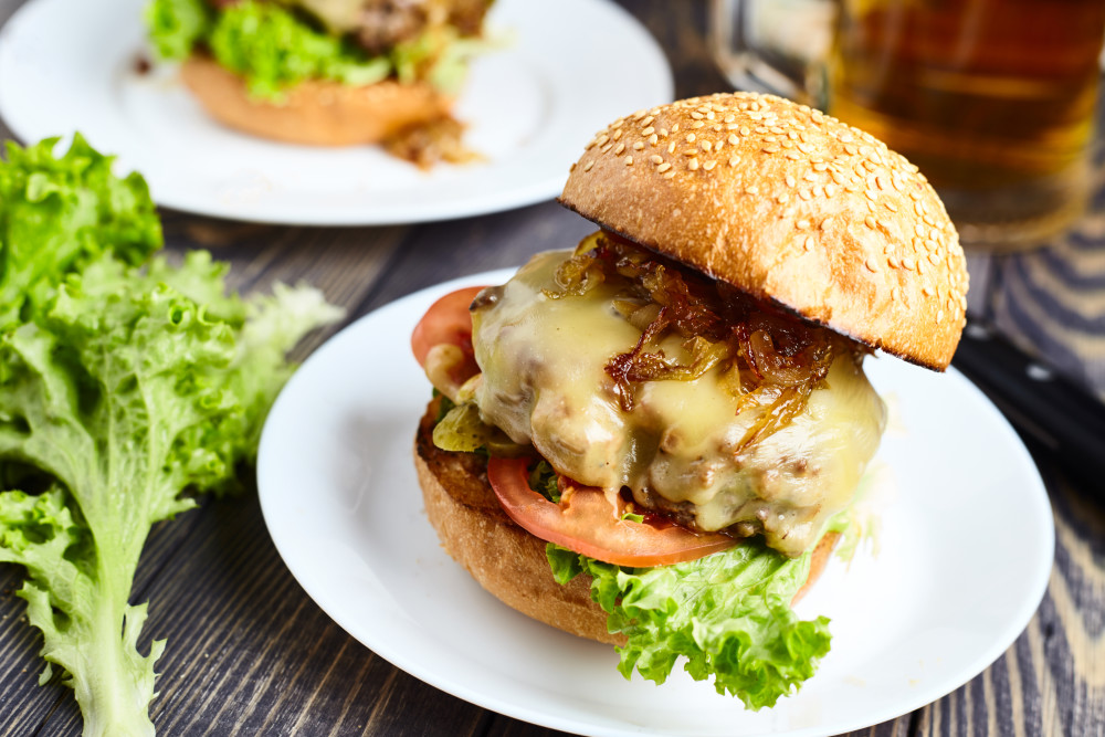 #3 Classic cheeseburger with caramelized onions