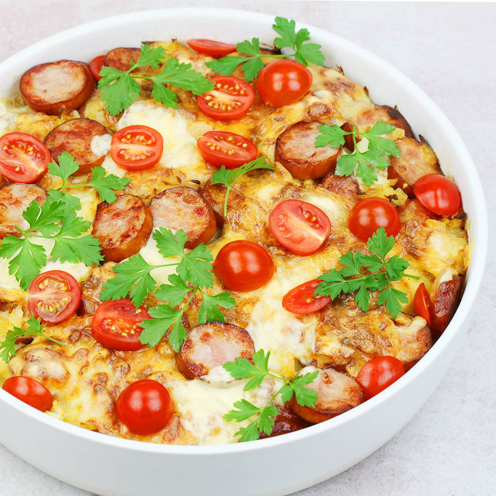 #10  Potato casserole with sausage