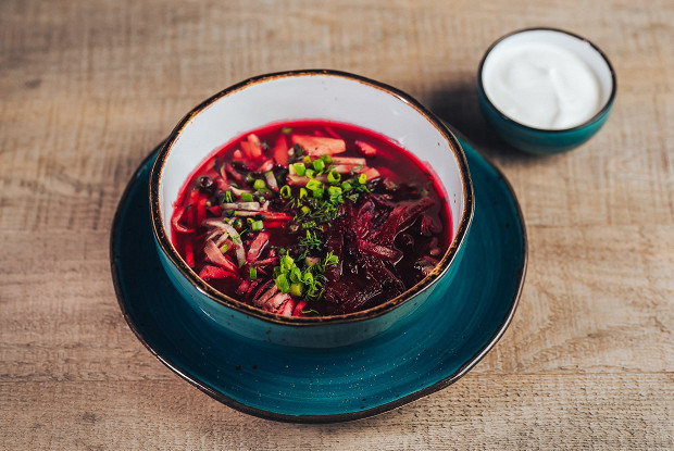 #10 Beetroot soup with veal and soy sauce