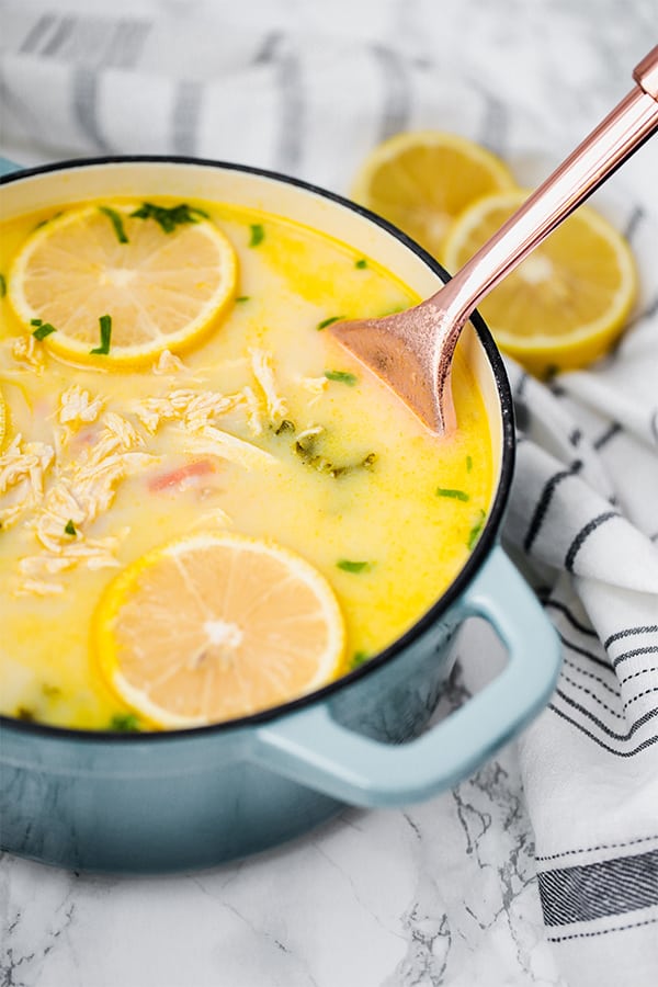 #13 Greek chicken soup with lemon