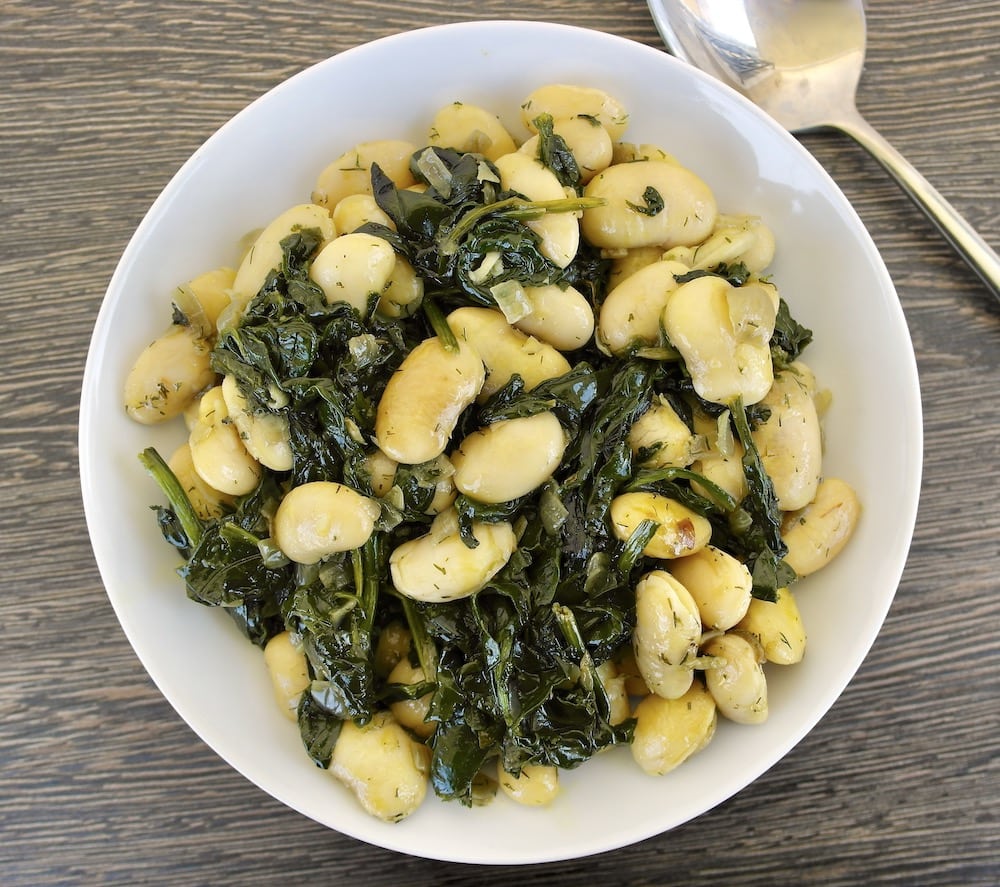 #16 Greek roasted beans with spinach