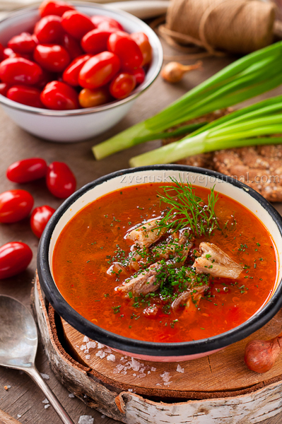 #22 Пряный суп с копченой рыбой и помидорами