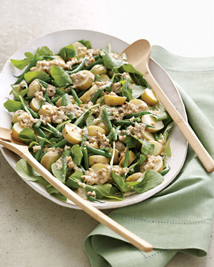 #27 Arugula, potato and green bean salad with creamy walnut dressing