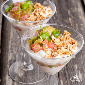 #28 Vegetable trifle with spicy granola