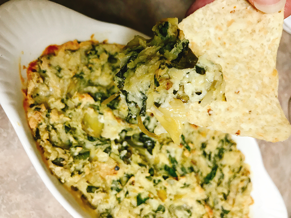 #47. Vegan dip with spinach and artichokes