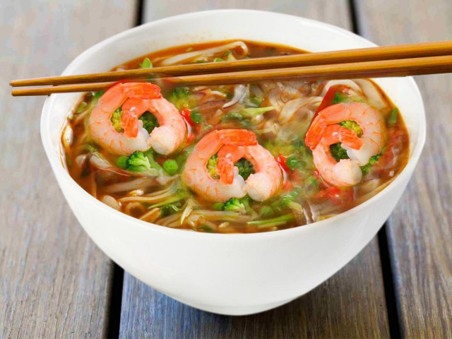 #56  Pho soup with prawns