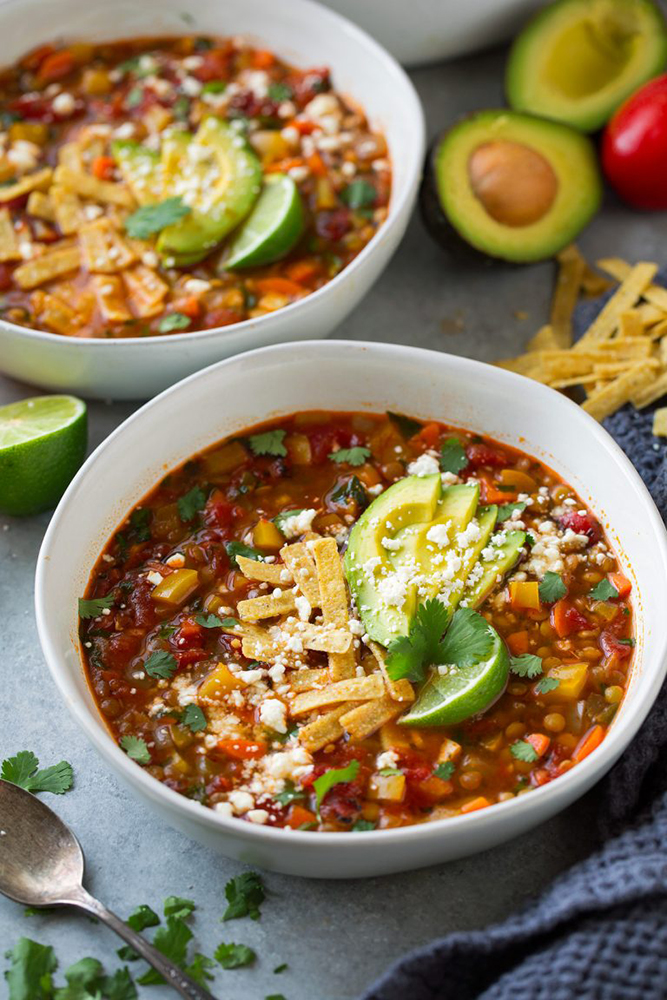 #18 Mexican lentil soup