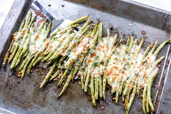 #5 Fried cheesy green beans with garlic