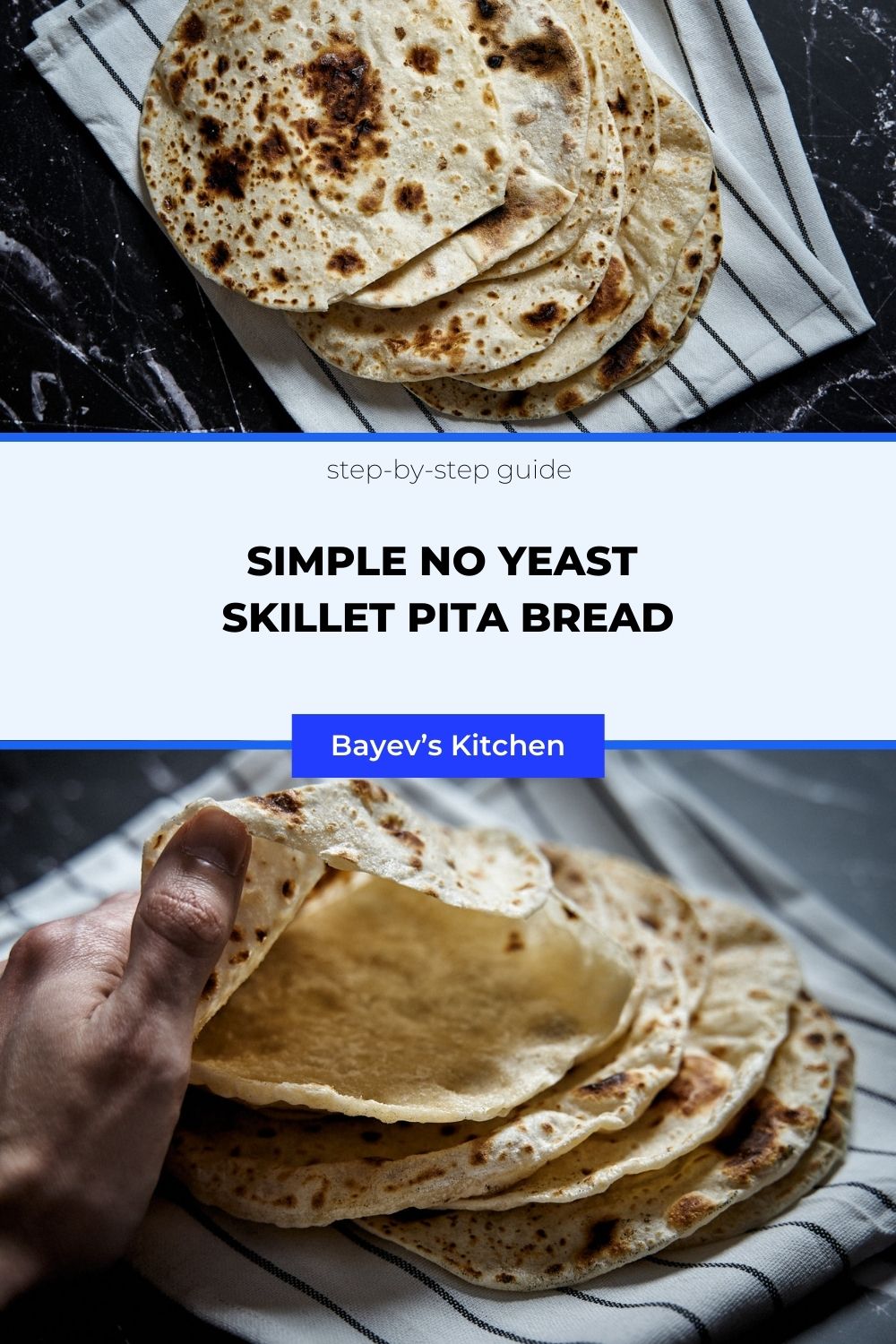 Pita bread without yeast in a pan: a recipe with step-by-step photos