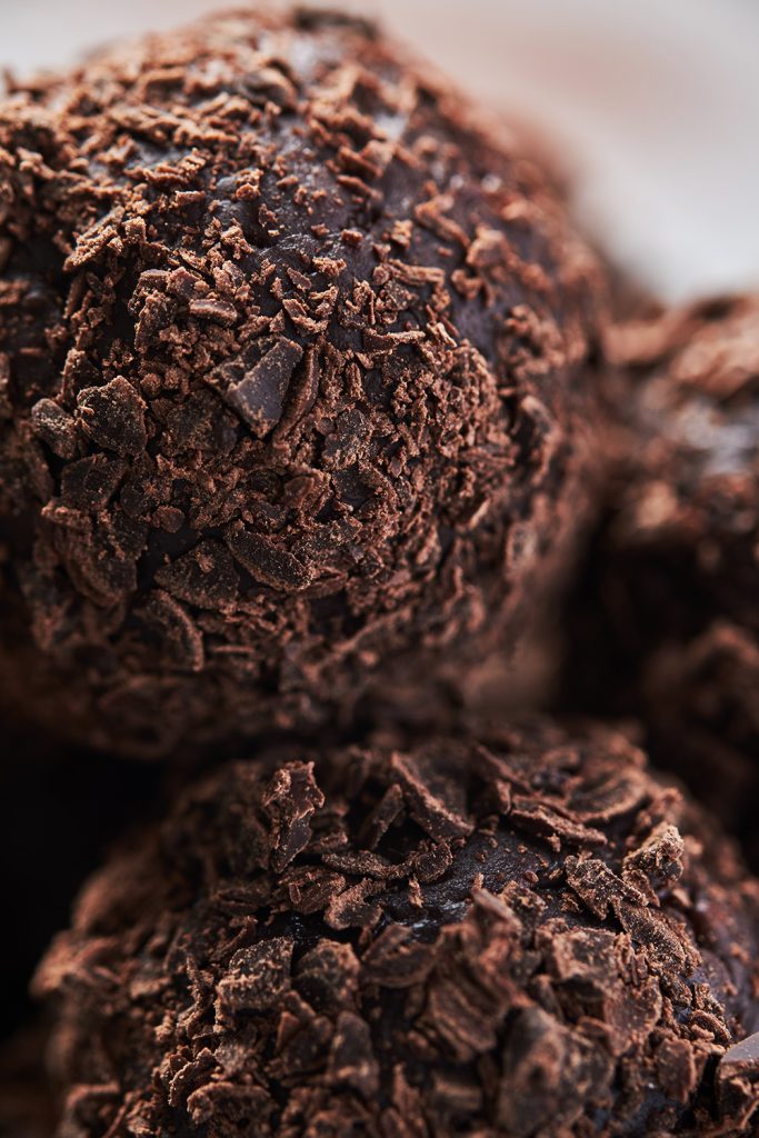 Brazilian truffles - brigadeiro close up 
