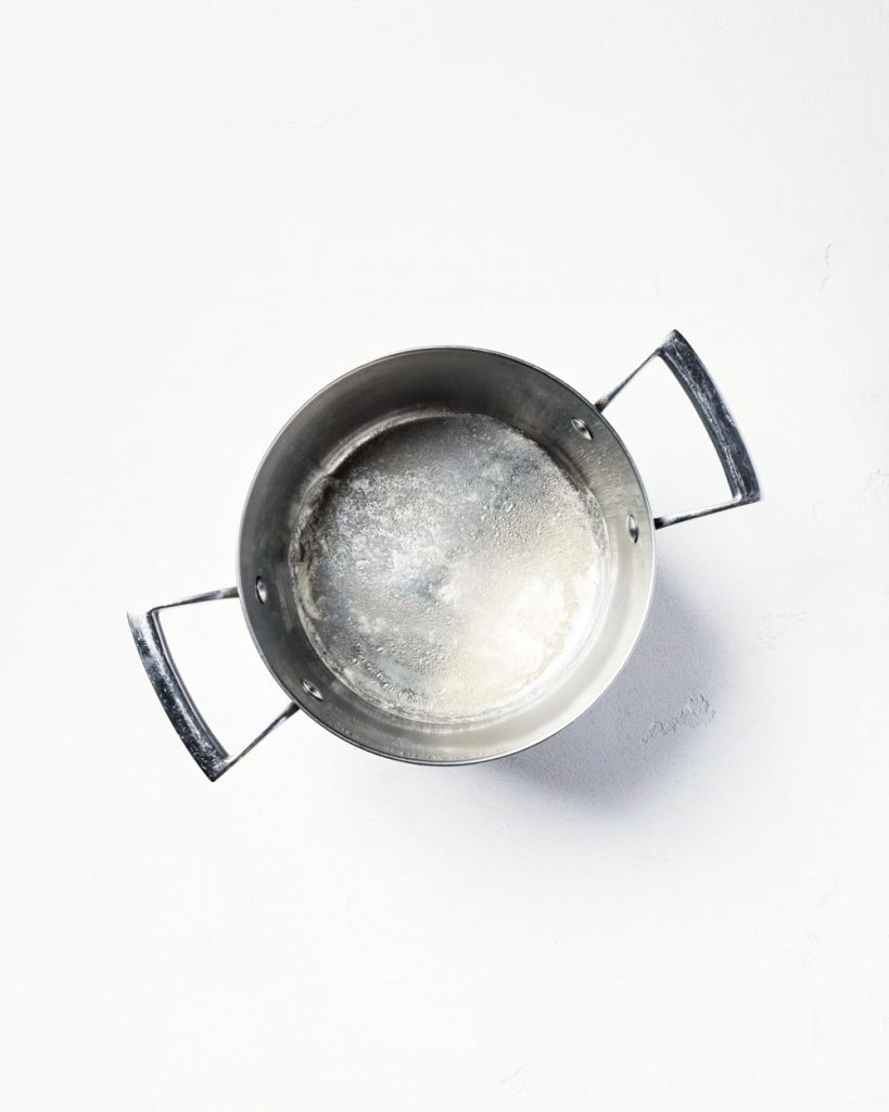 Brigadeiro cooking process: melting the butter
