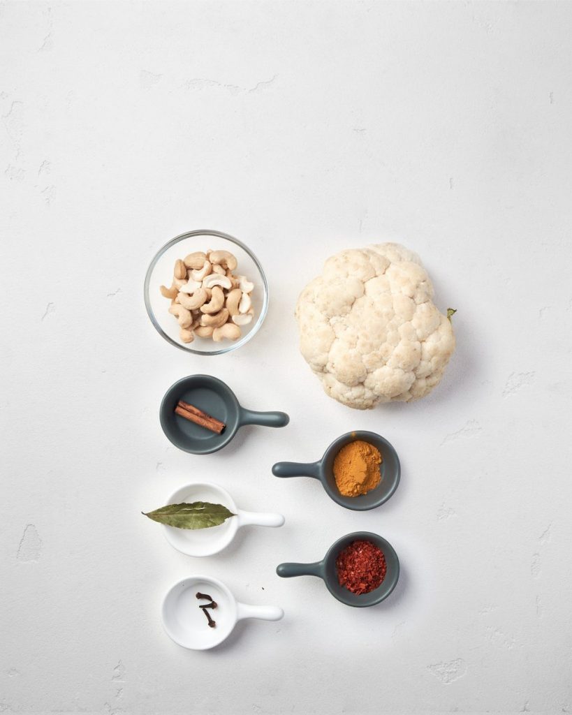 Інгредієнти для приготування Пряного індійського плову із цвітної капусти