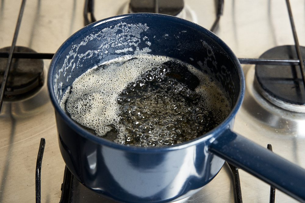 The process of boiling golden syrup