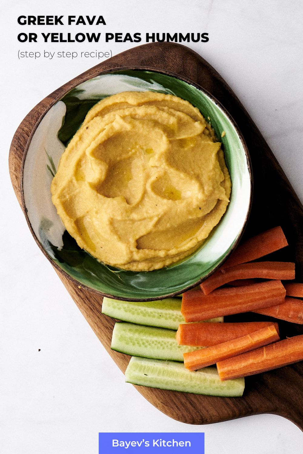 Greek Fava or yellow peas hummus recipe with step by step directions.