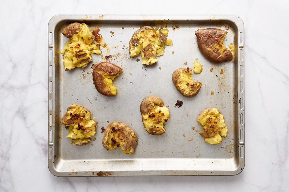Bake the potatoes for 15 minutes