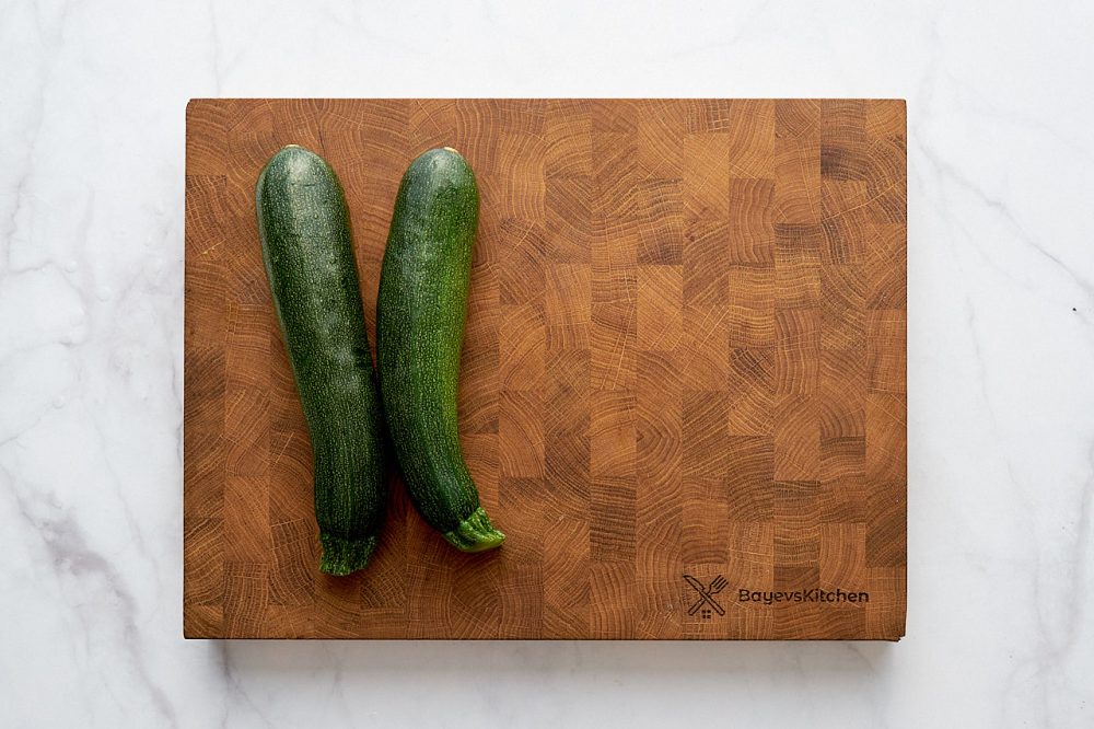 Zucchini on a cutting board