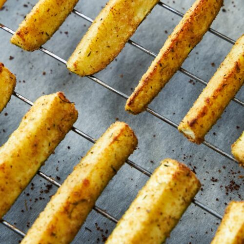Пошаговый рецепт Baked zucchini with parmesan breading for a quick fix