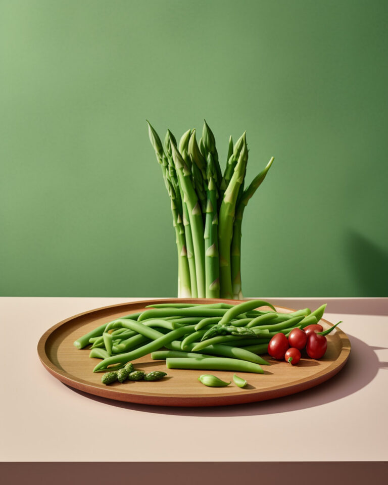 green beans and asparagus