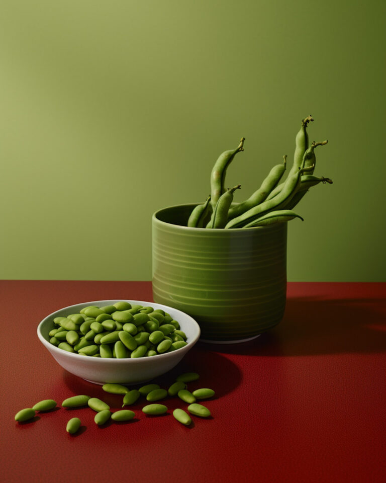 green beans and edamame