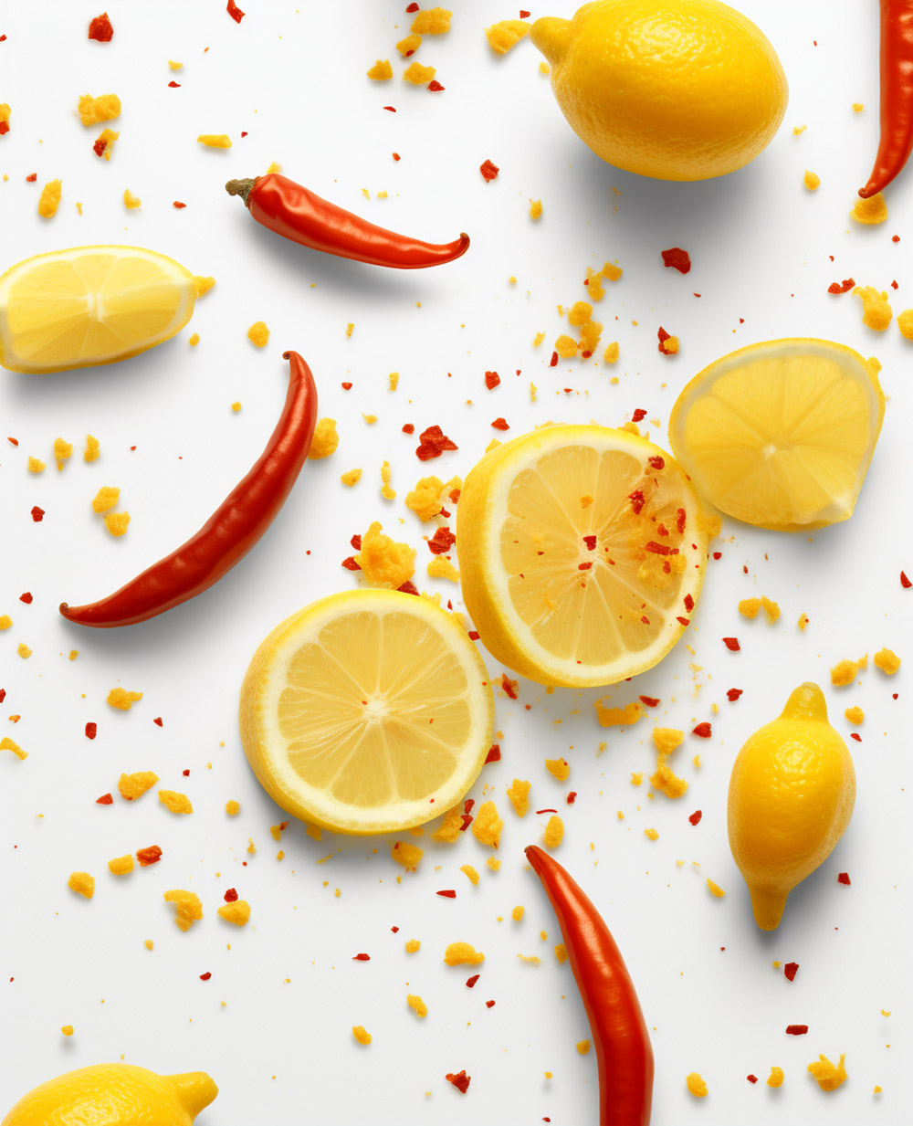 lemon zest and cayenne pepper