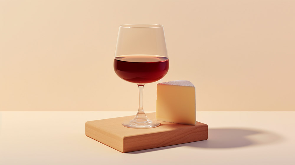red wine and gouda