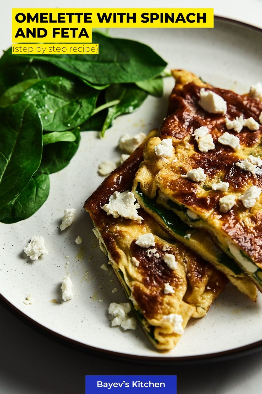 Omelette with Spinach and Feta by bayevskitchen.com