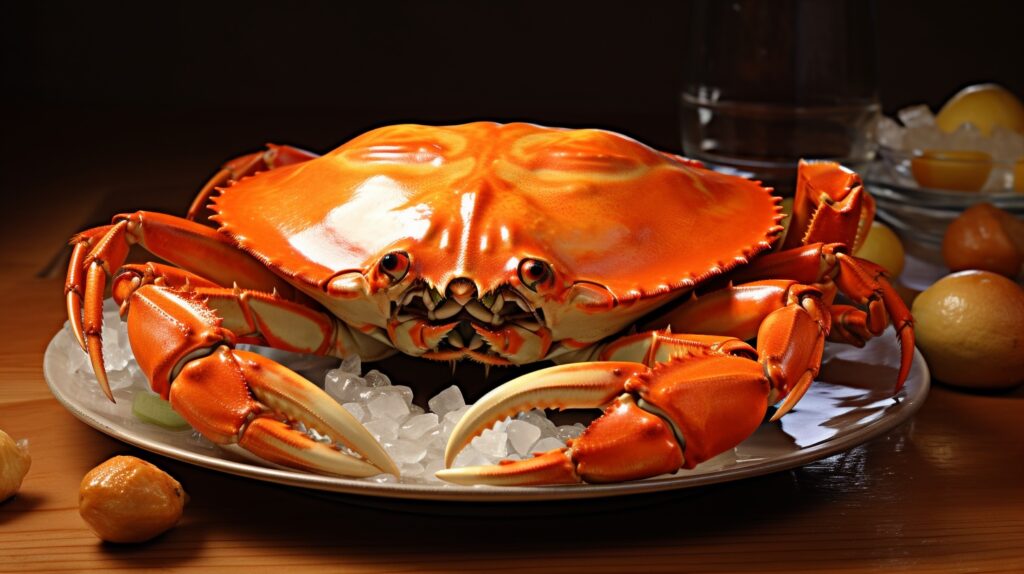 crab on the plate