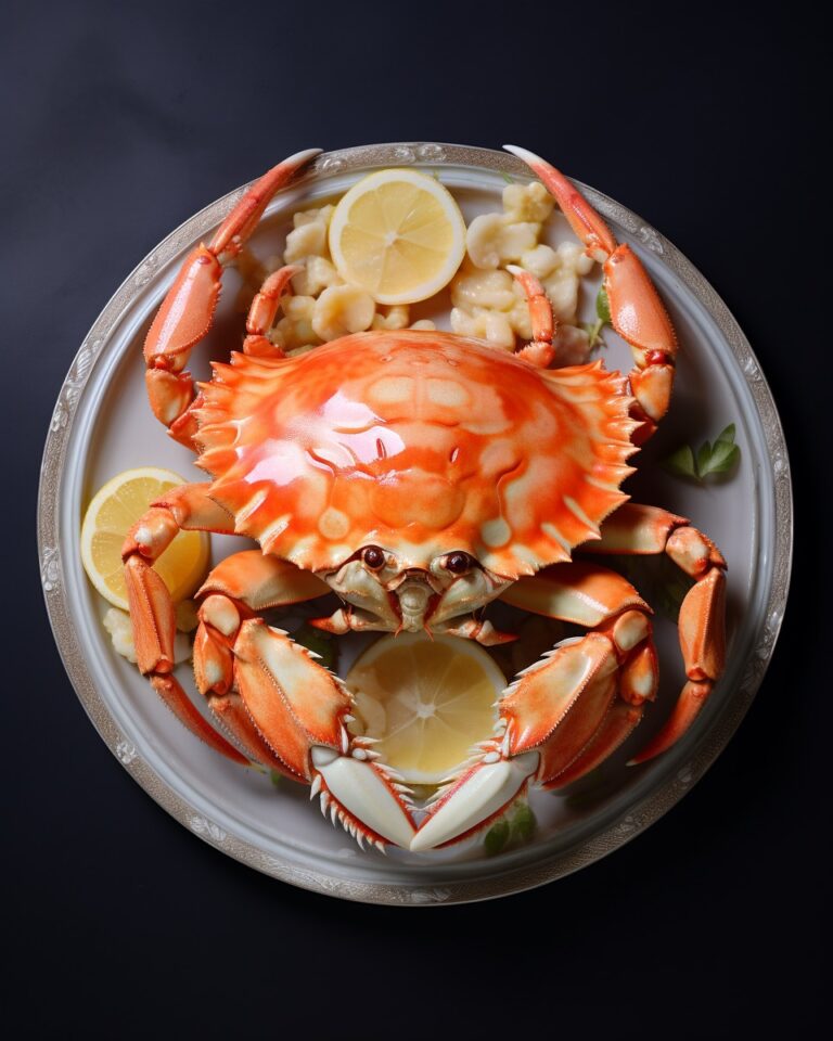 crab on the plate