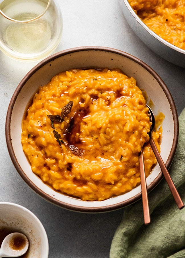 Roasted Butternut Squash Risotto With Sage Browned Butter