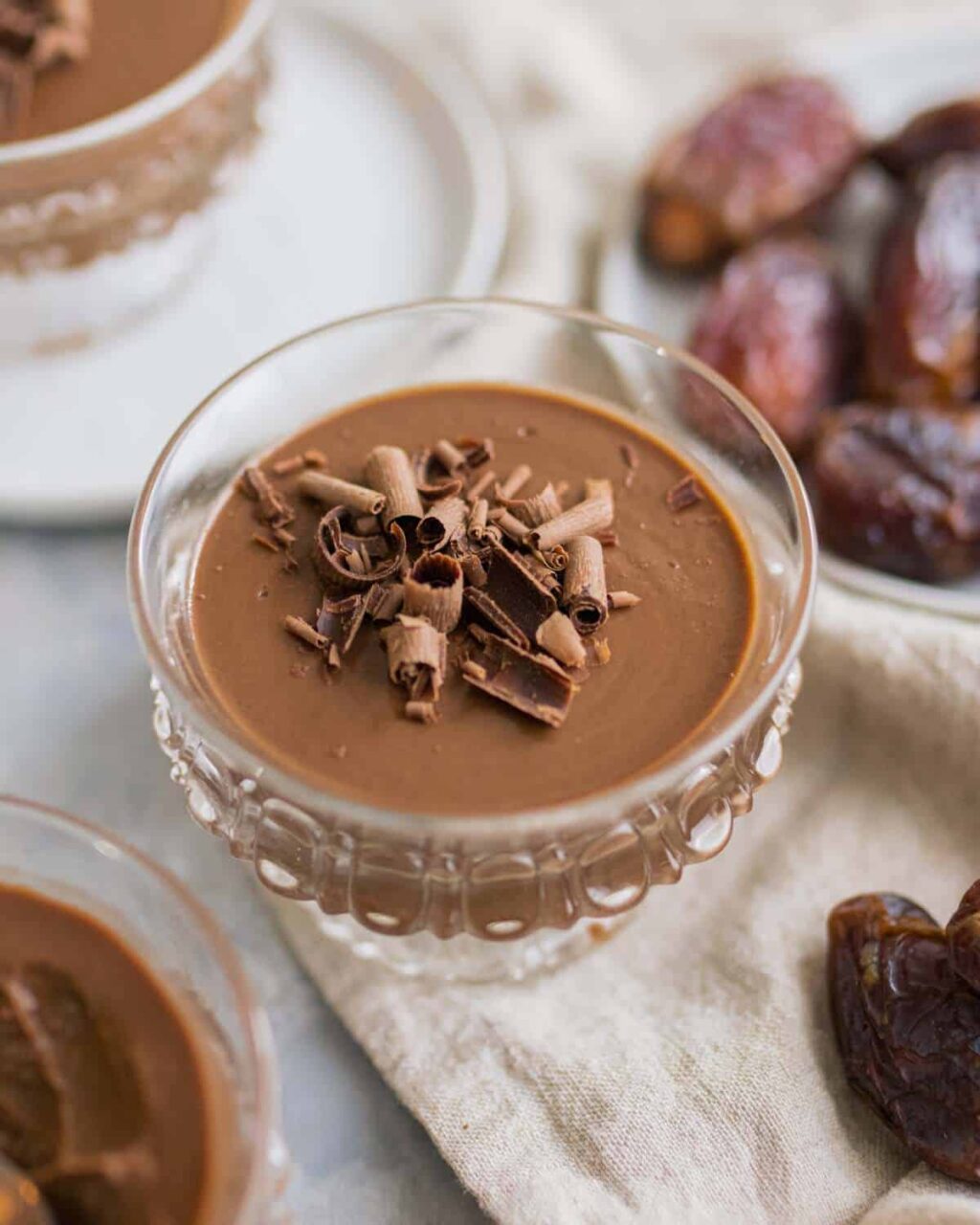 Healthy Chocolate Pudding Sweetened with Dates