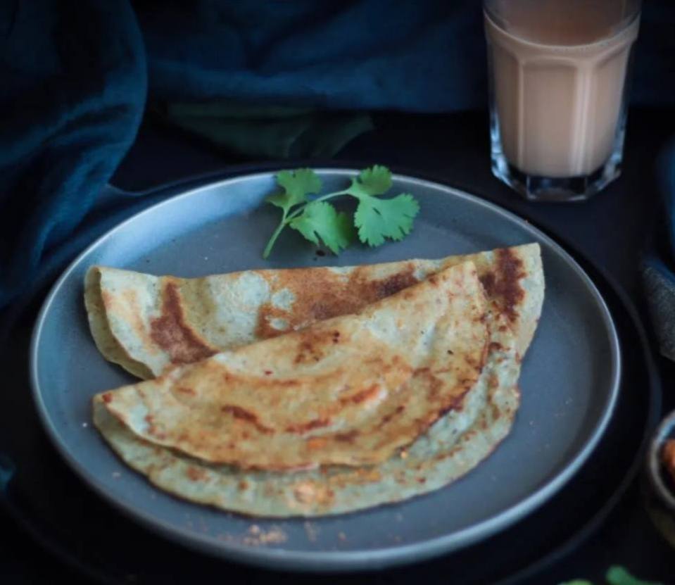 Sprouted Moong and Quinoa Dosa/Indian Crepes