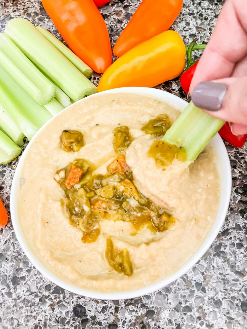 Roasted Hatch Green Chile Hummus