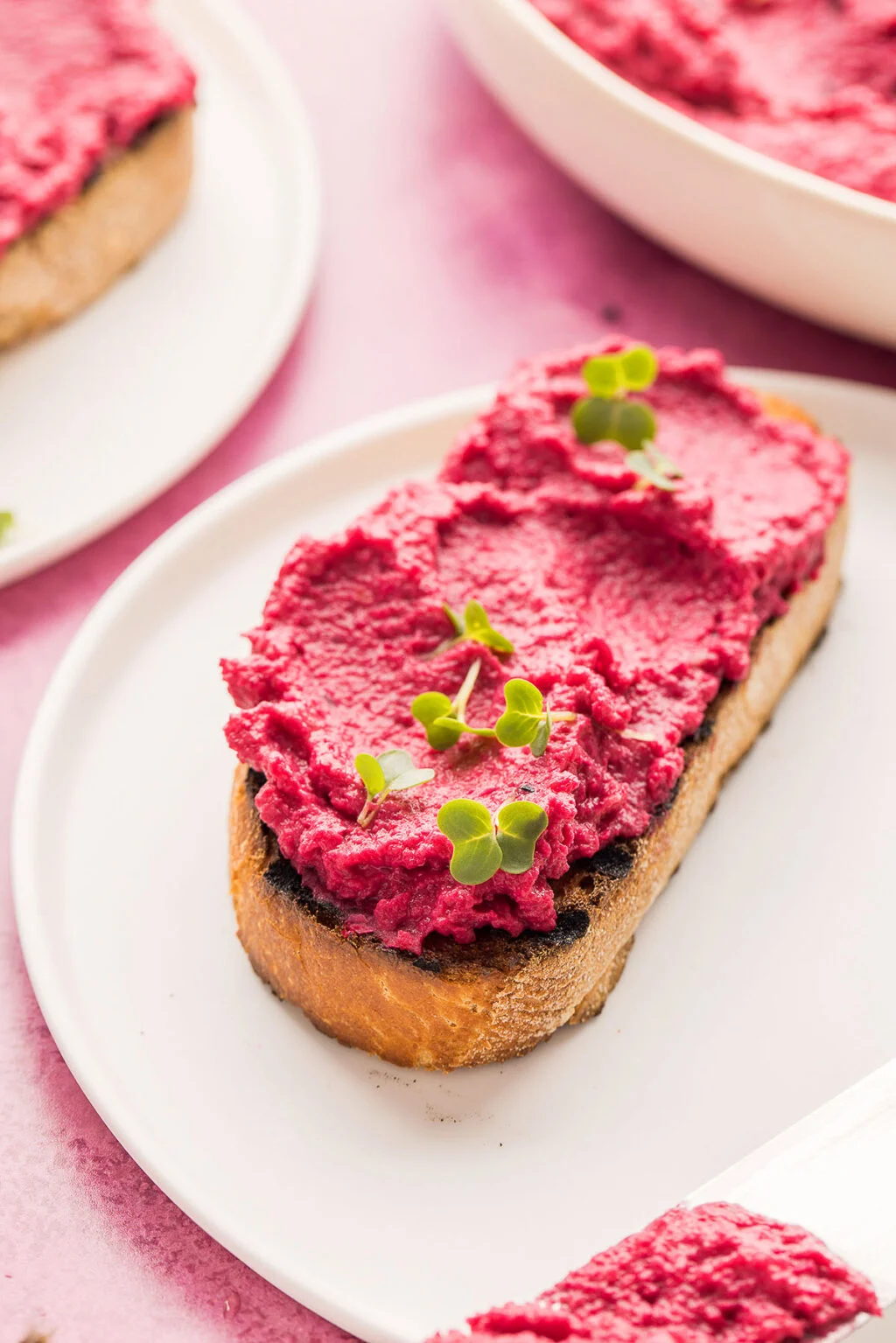 Easy Pink Beetroot Hummus
