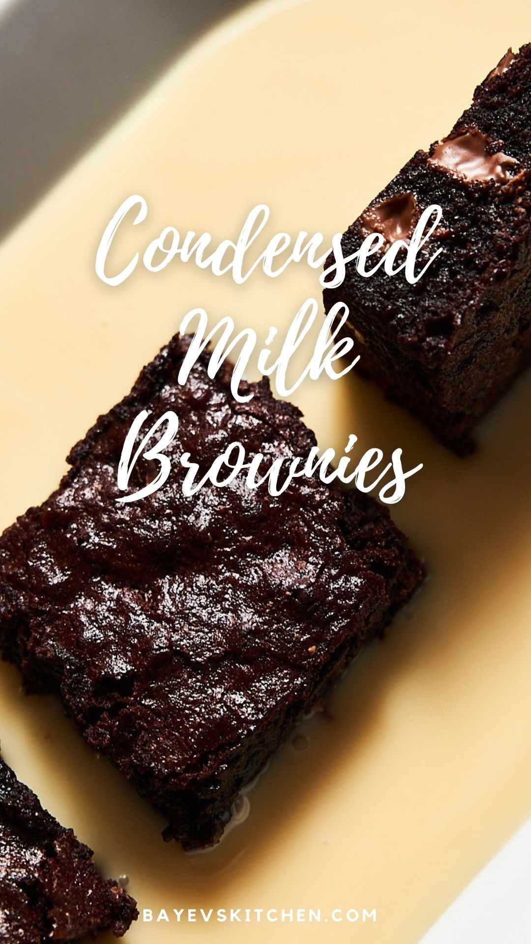 Condensed Milk Brownies by bayevskitchen.com