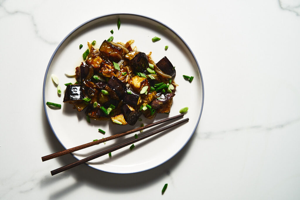 Eggplant in Chinese oyster sauce