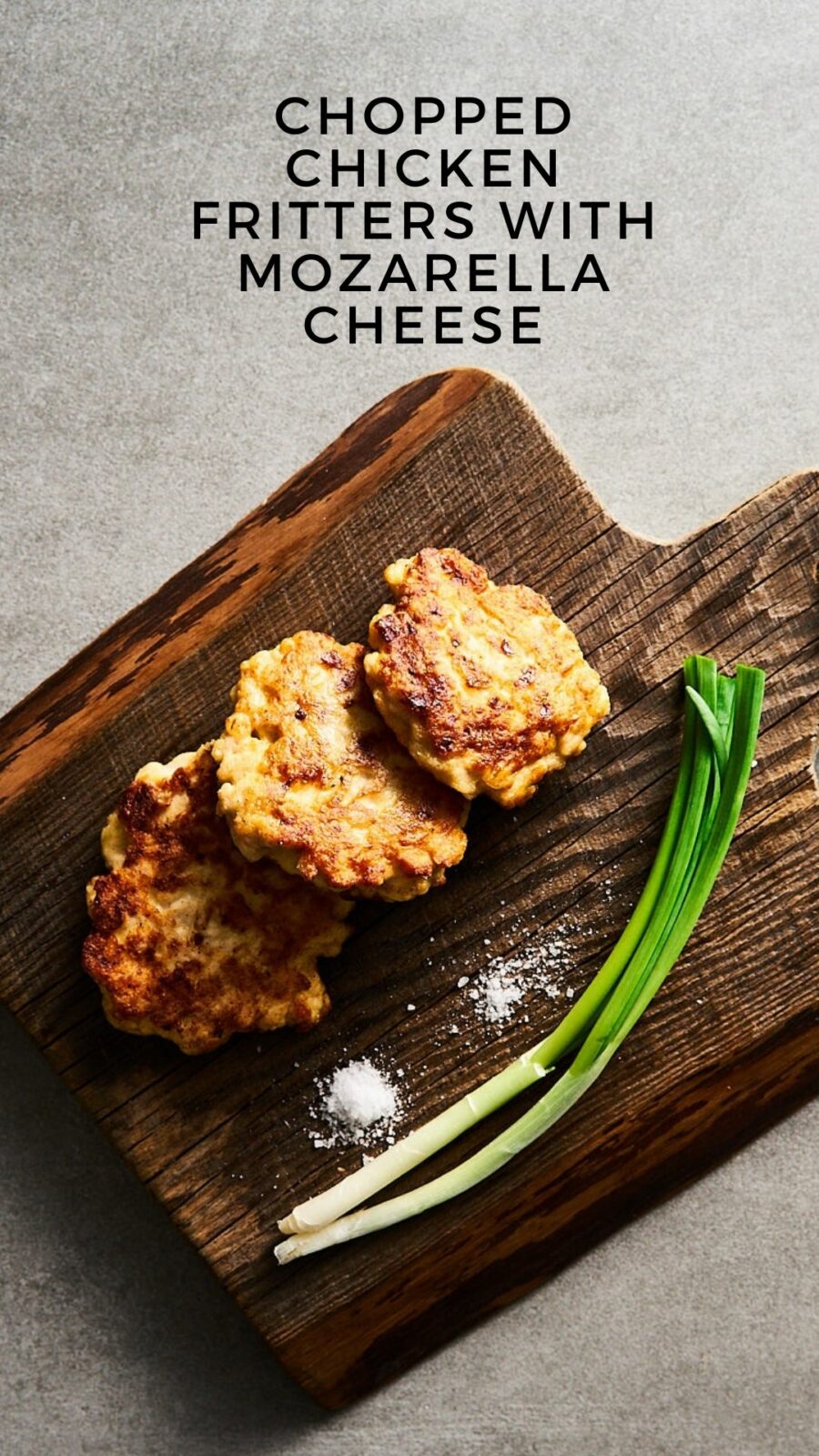 Chopped chicken fritters with mozarella cheese by bayevskitchen.com

