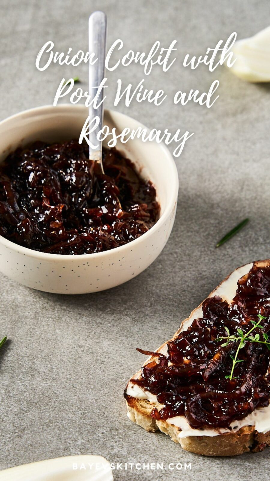 Onion Confit with Port Wine and Rosemary by bayevskitchen.com