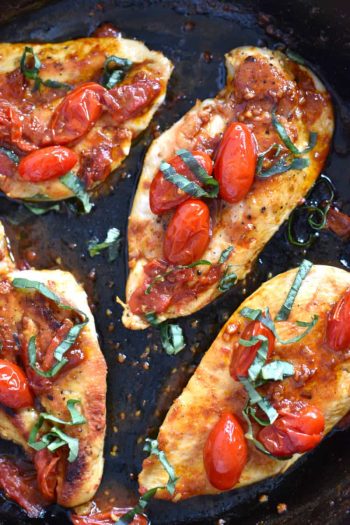 Pan Seared Chicken Breasts with Tomatoes